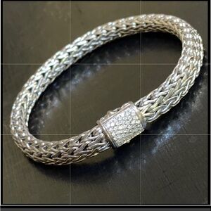 John Hardy Tiga classic diamond chain bracelet